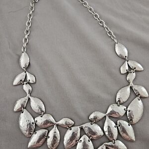 Elegant Silver Leaf Necklace